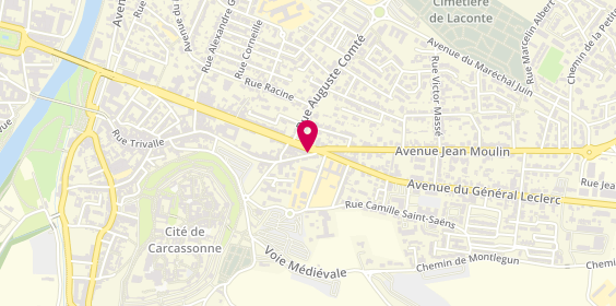 Plan de Plein Sud Pizzeria, 116 avenue du Général Leclerc, 11000 Carcassonne
