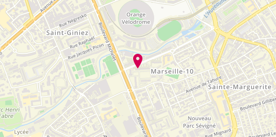 Plan de Olicar Traiteur, 4 square Michelet, 13009 Marseille