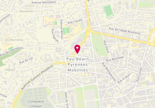Plan de Rôtisserie Coquotte, 12 Boulevard Champetier de Ribes, 64000 Pau