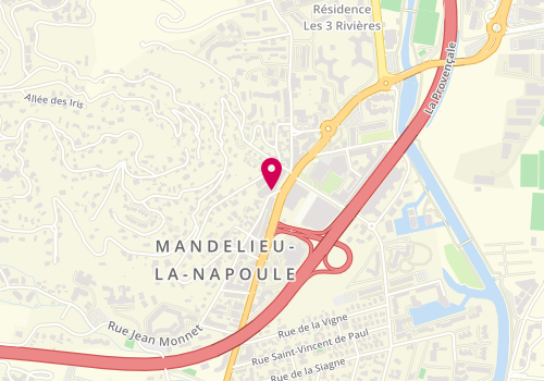 Plan de Restaurant le Maluzio, 217 Rue Laurent Gandolphe, 06210 Mandelieu-la-Napoule