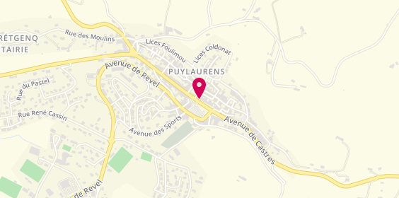 Plan de La Ferme du Lauragais Puylaurens, 1 Bis avenue de Castres, 81700 Puylaurens