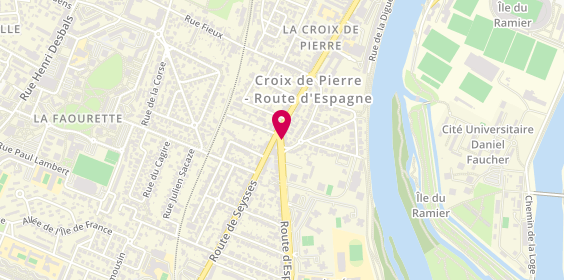 Plan de Restaurant Thais & Sushis, 2 Avenue de Muret, 31300 Toulouse