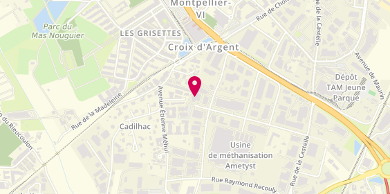 Plan de Husser Traiteur Montpellier, 1 Rue Patrice Lumumba, Zone Aménagement Garosud, 34070 Montpellier