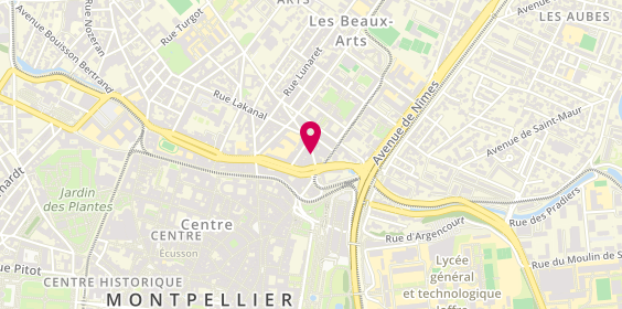 Plan de Kim Hi Traiteur, 5 Rue Proudhon, 34000 Montpellier