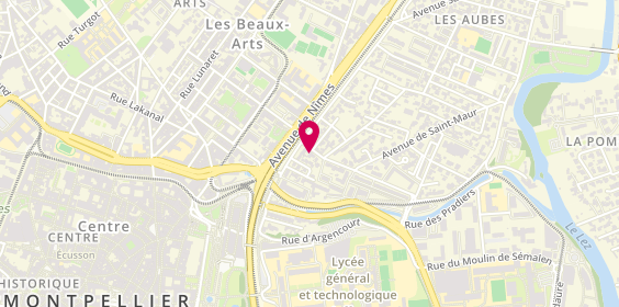 Plan de Boulangerie Pâtisserie Frézal, 158 avenue de Saint-Maur, 34000 Montpellier