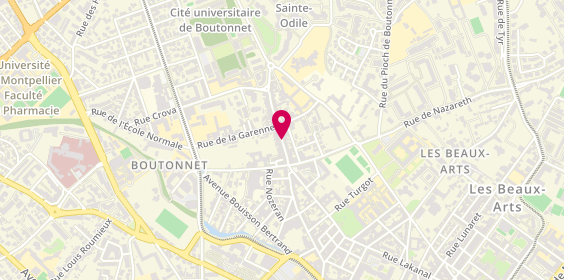 Plan de Les Sens des Saveurs, 70 Rue du Faubourg Boutonnet, 34090 Montpellier