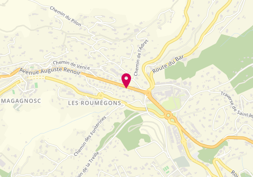 Plan de La Rotisserie du Feu / Azur Ludivan Receptions, 8 Route de Nice, 06740 Châteauneuf-Grasse