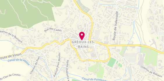 Plan de Boucherie Platel Fabrice, 48 Rue Grande, 04800 Gréoux-les-Bains