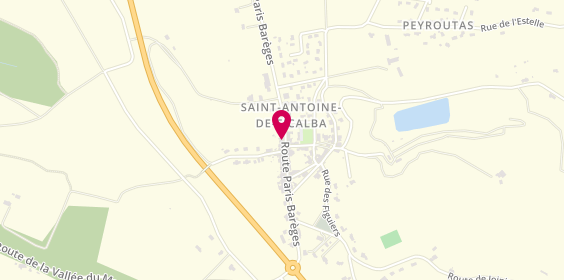 Plan de Les Sucreries de Fravi, 18 Route Paris Bareges, 47340 Saint-Antoine-de-Ficalba