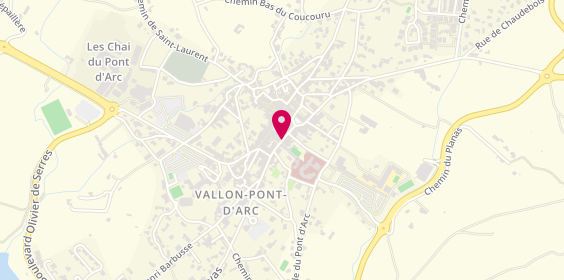 Plan de Boucherie la Vallonnaise, 23 Boulevard Peschaire Alizon, 07150 Vallon-Pont-d'Arc
