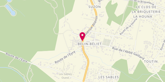 Plan de Banette Boulangerie - Patisserie, 14 avenue Aliénor, 33830 Belin-Béliet