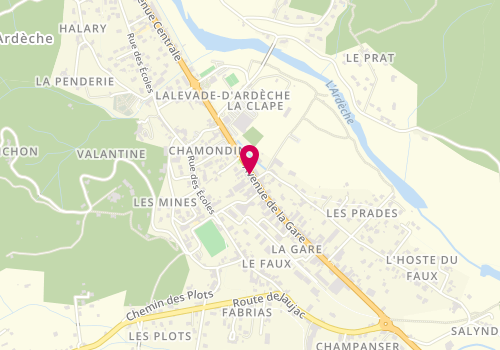 Plan de Boucherie / Charcuterie/ Traiteur Issartel, 86 Av. De la Gare, 07380 Lalevade-d'Ardèche