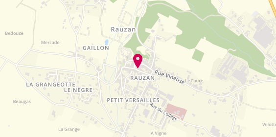 Plan de Boucherie Rauzannaise, 17 place de la Halle, 33420 Rauzan