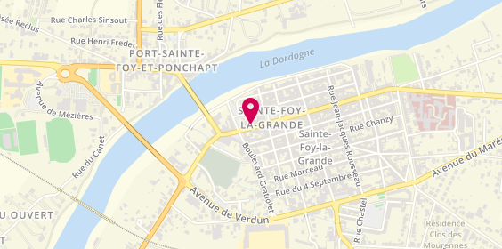 Plan de A feu vif traiteur, 8 Rue de la République, 33220 Sainte-Foy-la-Grande