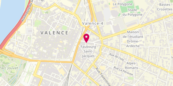 Plan de Aux Délices des Deux Rives, 18 Faubourg Saint-Jacques, 26000 Valence