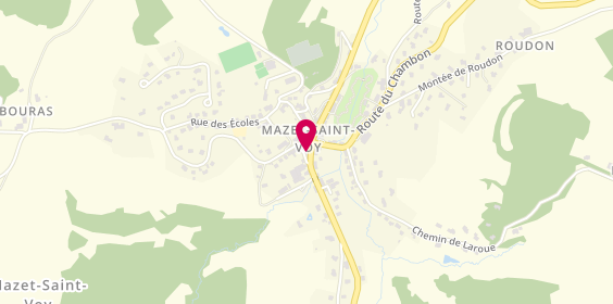 Plan de La Piece du Boucher, 4 Route de Fay, 43150 Mazet-Saint-Voy