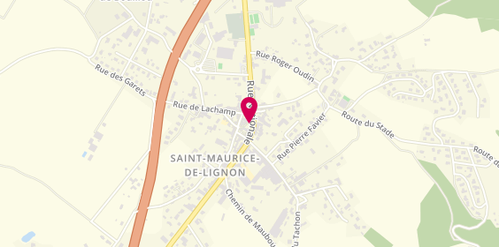 Plan de Au Fournil de St Maurice, place de l'Église, 43200 Saint-Maurice-de-Lignon