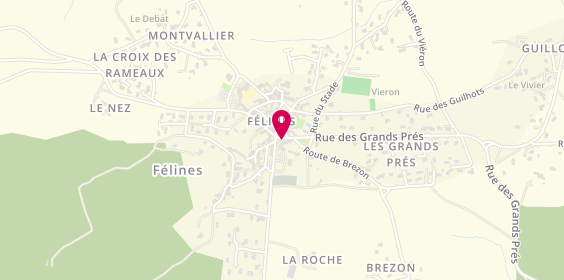 Plan de La Félinoise, 24 Rue des Grands Prés, 07340 Félines