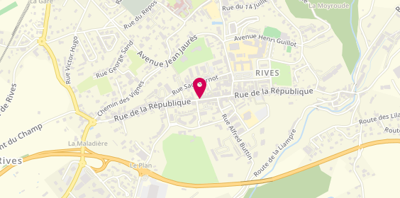 Plan de Chez Dario & Mia, 107 Rue de la République, 38140 Rives