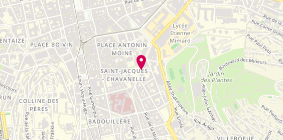 Plan de Le Croq' en Bouche, 25 place Chavanelle, 42000 Saint-Étienne