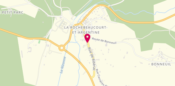 Plan de RANOUL Roseline, Route Ribérac, 24340 La Rochebeaucourt-et-Argentine