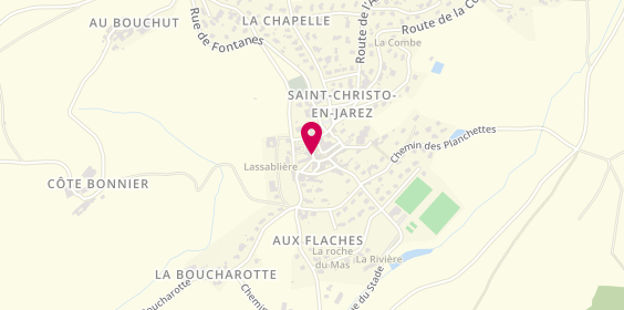 Plan de Boulangerie Patisserie Couzon, 5 Rue de la Mairie, 42320 Saint-Christo-en-Jarez