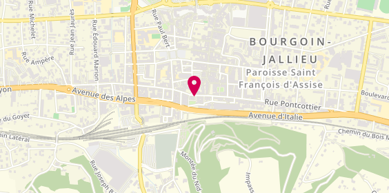 Plan de LIKE EAT By Francis Vera, 14 Rue de la République, 38300 Bourgoin-Jallieu