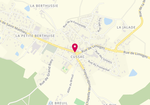 Plan de Boulangerie Lebeurrier, 3 Rue Saint Mathieu, 87150 Cussac