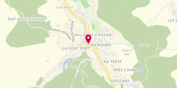 Plan de L'Escale Gourmande, 1 Route de Saint-Georges, 42890 Sail-sous-Couzan