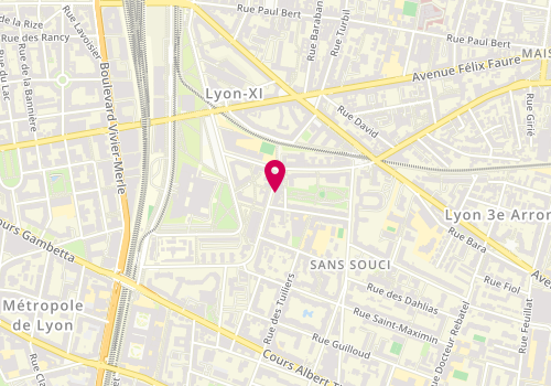 Plan de Layali Beyrouth - Siryne, 38 Rue du Dauphiné, 69003 Lyon
