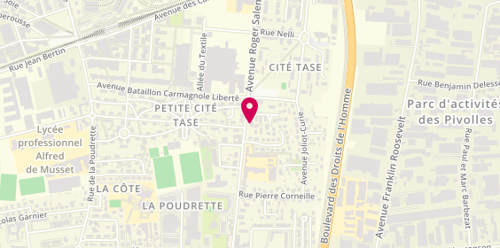 Plan de Pâtisserie de la Côte, 65 avenue Roger Salengro, 69120 Vaulx-en-Velin