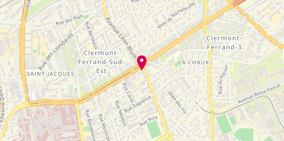 Plan de Le Rustic, 144 Bis avenue Léon Blum, 63000 Clermont-Ferrand