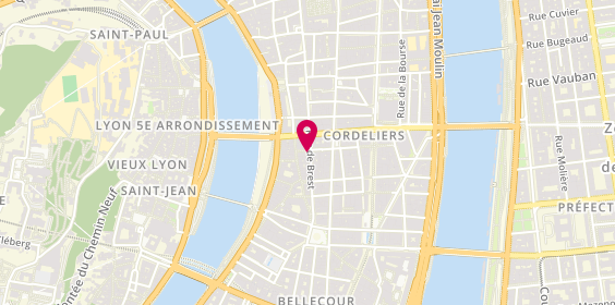 Plan de Les Éclaireurs Pâtissiers (Jacobins), 32 Rue de Brest, 69002 Lyon