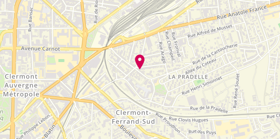 Plan de Boulangerie pâtisserie dallier, 29 Rue de la Cartoucherie, 63000 Clermont-Ferrand