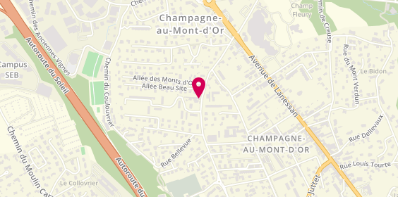 Plan de N'Autre MOnde Champagne au Mont d'Or, 16 avenue de Montlouis, 69410 Champagne-au-Mont-d'Or