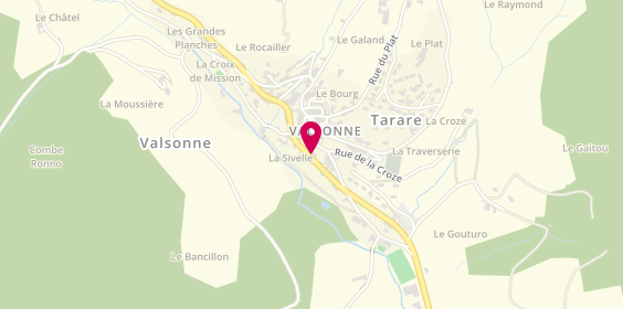 Plan de Auberge de la Vallée, Route Lyon, 69170 Valsonne