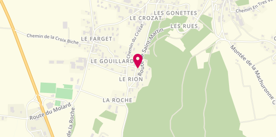 Plan de Au Plateau Gourmand, 75 chemin du Rion, 01160 Saint-Martin-du-Mont