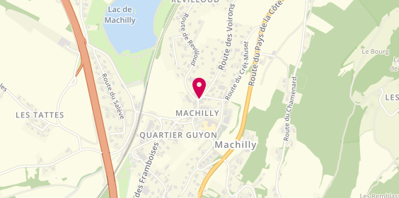Plan de Boulangerie Patisserie F. Bourguignon, 320 Route des Voirons, 74140 Machilly