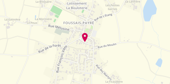 Plan de Alimentation Boucherie de Foussais, 18 Rue Pousse Penille, 85240 Foussais-Payré