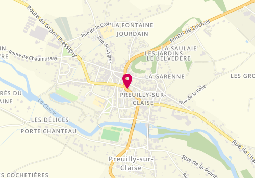 Plan de Charcuterie Aubin, 5 Grande Rue, 37290 Preuilly-sur-Claise