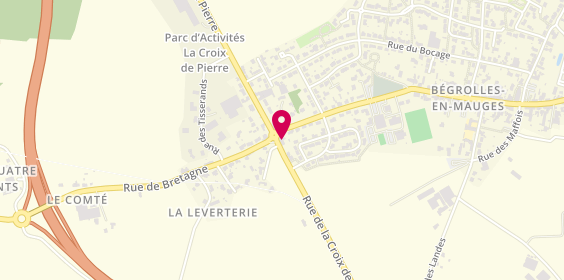 Plan de L'Auberge de la Croix de Pierre, 1 Rue de la Croix de Pierre, 49122 Bégrolles-en-Mauges