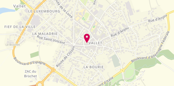 Plan de A la Petite Ruelle, 5 Rue du Ribateau, 44330 Vallet