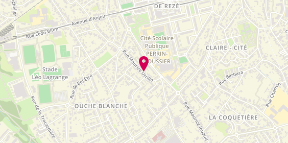 Plan de CELTUCE TRAITEUR, livraison de votre plateau repas en entreprise NANTES REZE, 12 Rue Maurice Utrillo, 44400 Rezé