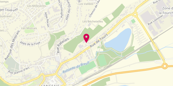 Plan de Aux Délices Traiteur, 43A Rue de Tours, 37130 Langeais