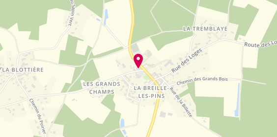 Plan de L'Orée Restaurant, La
2 Rue Saumuroise, 49390 La Breille-les-Pins