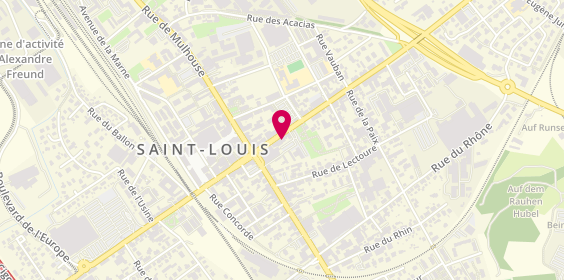 Plan de Boucherie Charcuterie Hertzog, 5 Rue de Huningue, 68300 Saint-Louis
