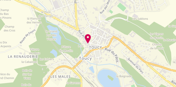 Plan de Le Bouf Tricolore Boucheries, 5 place de la République, 89130 Toucy