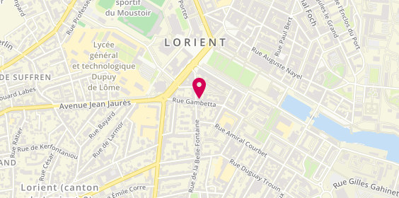 Plan de Boulangerie Cres'pain, 20 Rue Gambetta, 56100 Lorient