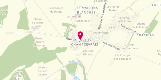 Plan de Le Champcevrais, 28 Rue des Variétés, 89220 Champcevrais