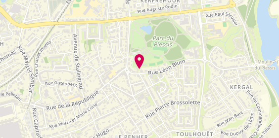 Plan de Le Fournil du Plessis, 5 Rue Léon Blum, 56600 Lanester